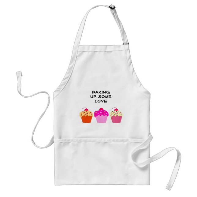 Cupcakes Baking up some Love Standard Apron (Front)