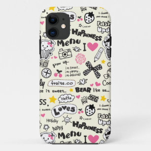 Cupcakes, bows, hearts, girly girl pattern. Case-Mate iPhone case