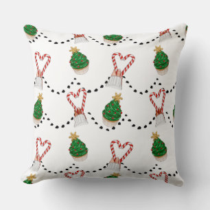 Cupcakes & Candy Canes Cushion