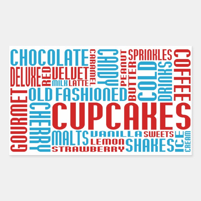 cupcakes chitChat Rectangular Sticker (Front)
