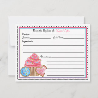 Cupcakes & Cookies Baking Cooking Recipe Cards