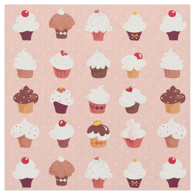 Cupcakes Fabric (Close Up)