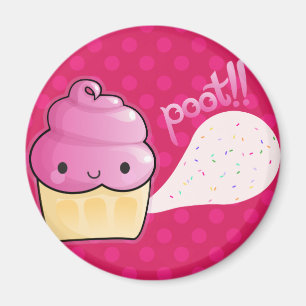 Cupcakes Fart Sprinkles Pink Magnet