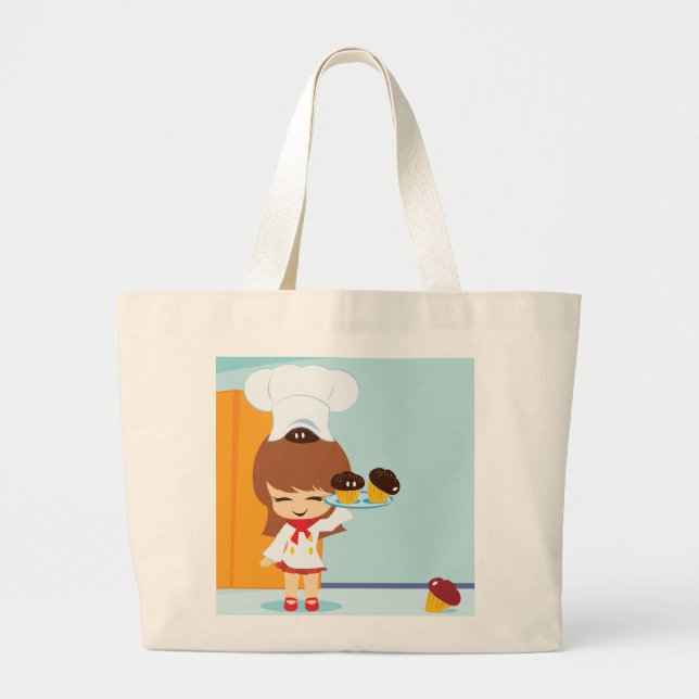 Cupcakes Large Tote Bag (Front)