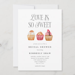 Cupcakes Love Is So Sweet Bridal Shower Invitation