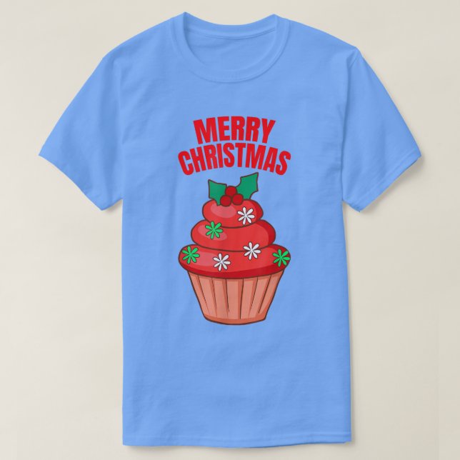 Cupcakes Merry Christmas XMAS Bakery Baking Bake B T-Shirt (Design Front)