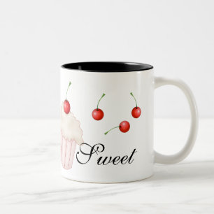 Cupcakes 'n Cherries Two-Tone Coffee Mug