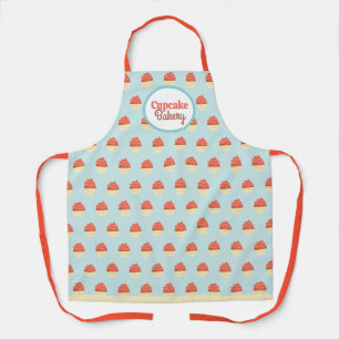 Cupcakes Pattern   Mint Green   Cake Bakery Apron