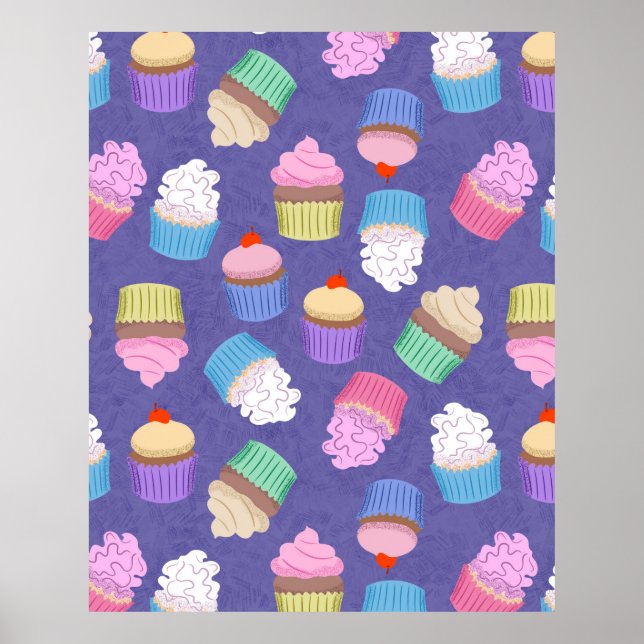 Cupcakes pattern poster (Front)
