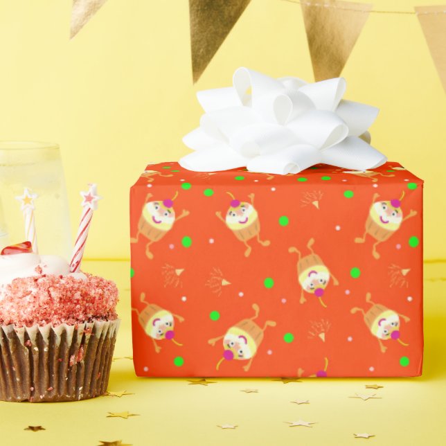 Cupcakes pattern wrapping paper (Birthday Party)