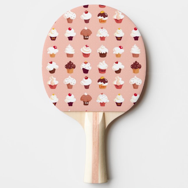 Cupcakes Ping Pong Paddle (Front)