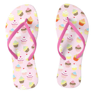 CUPCAKES PINK PATTERN JANDALS