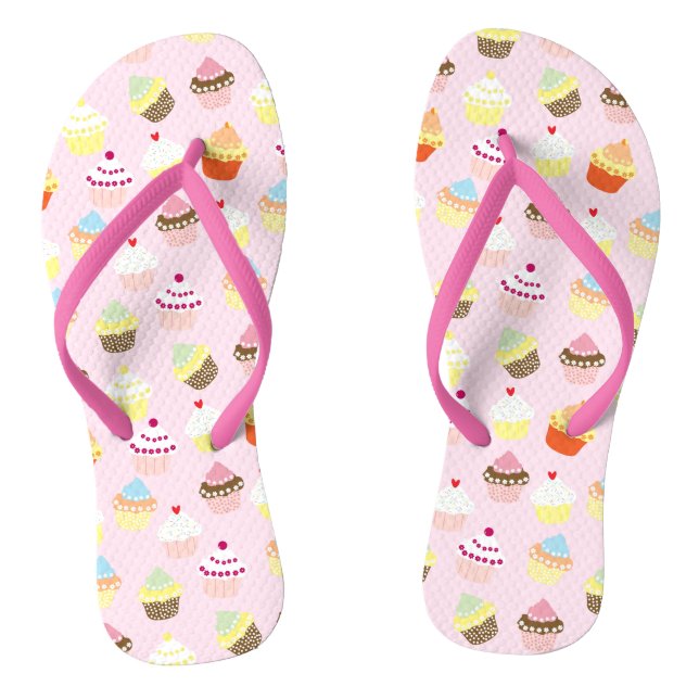 CUPCAKES PINK PATTERN JANDALS (Footbed)