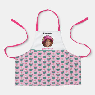 Cupcakes Scalloped Custom Photo Template Name Apron