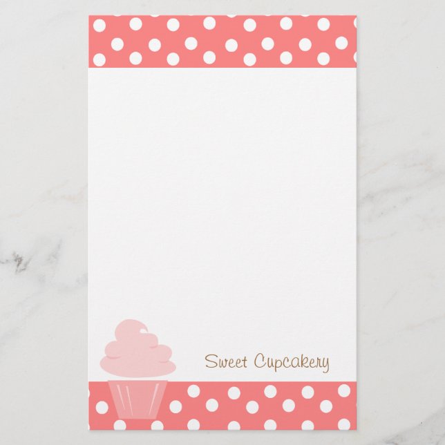 Cupcakes Shaping Up Nicely Stationery (Front)