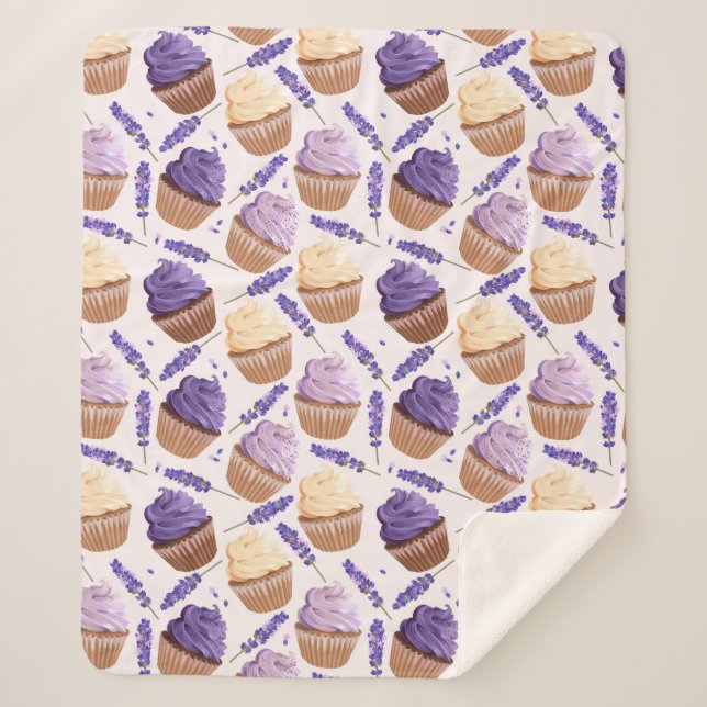 Cupcakes Sherpa Blanket (Front)