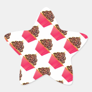Cupcakes Star Sticker