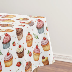 Cupcakes & Strawberries Tablecloth