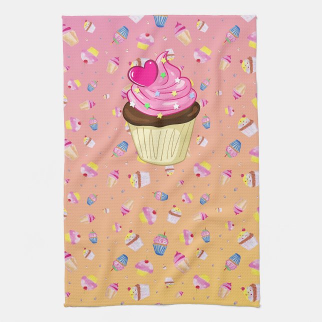 Cupcakes Tea Towel (Vertical)