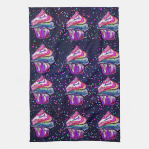 Cupcakes tea towel