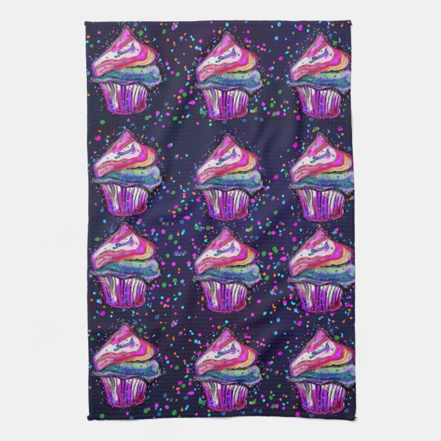 Cupcakes  tea towel (Vertical)