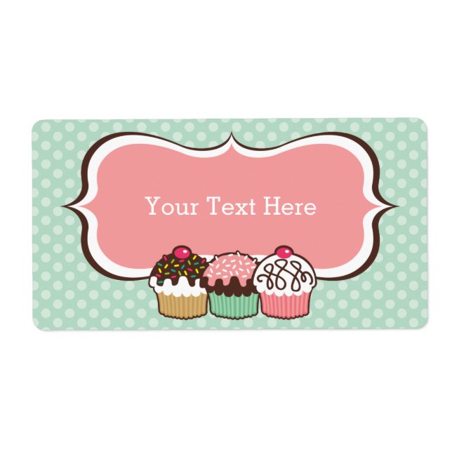Cupcakes Trio Bookplates Labels (Front)