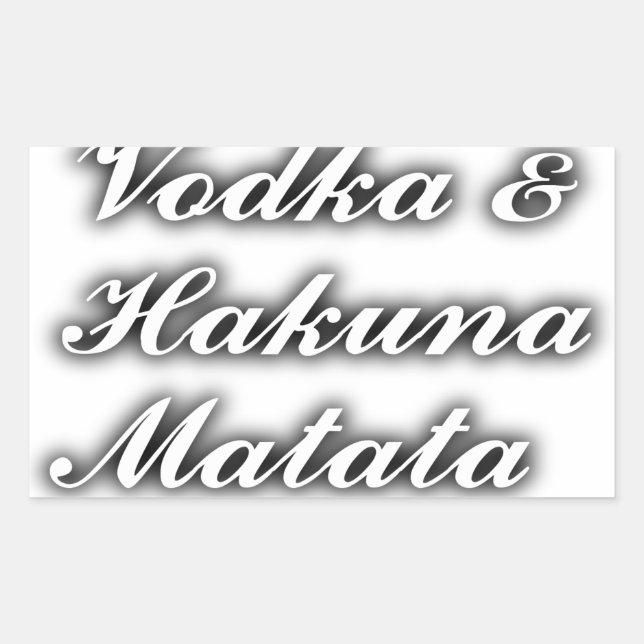 Cupcakes Vodka  Hakuna Matata FUNNY Rectangular Sticker (Front)