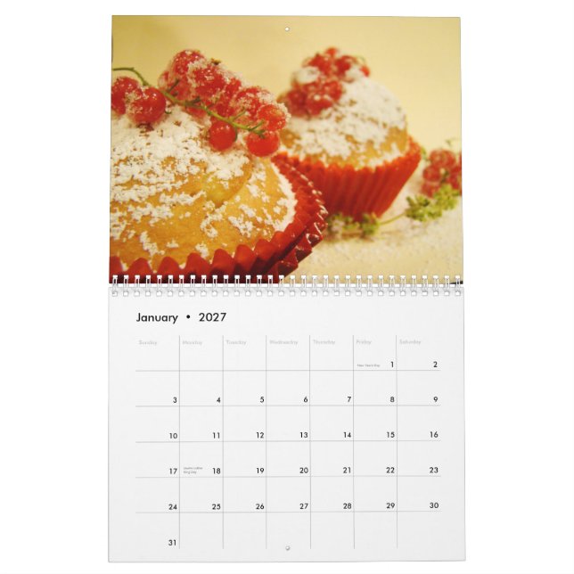 Cupcakes Wall Calendar (Jan 2027)