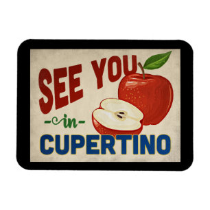 Cupertino California Apple - Vintage Travel Magnet