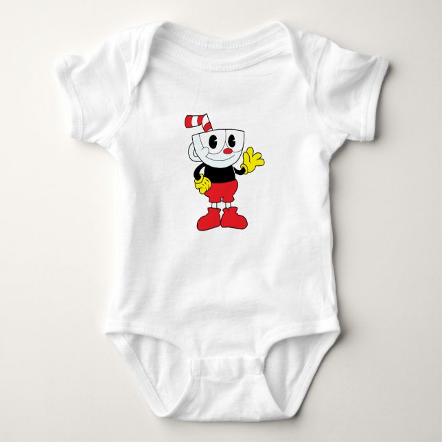 cuphead baby bodysuit (Front)