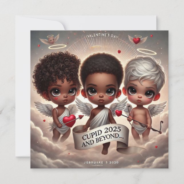 Cupid 2025 And Beyond Trio CupidFlat Greeting Card (Front)
