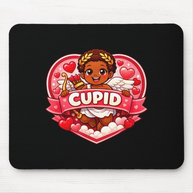 Cupid African American Valentine  Mouse Pad (Front)