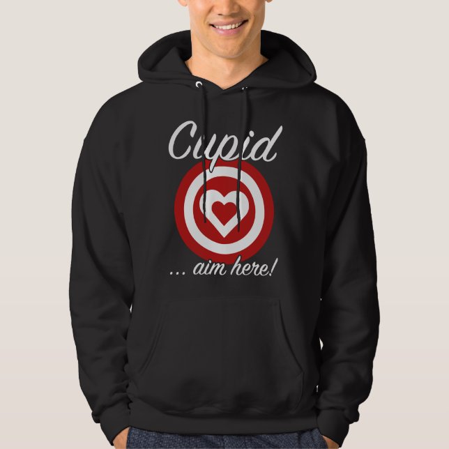 Cupid Aim Here Hoodie (Front)
