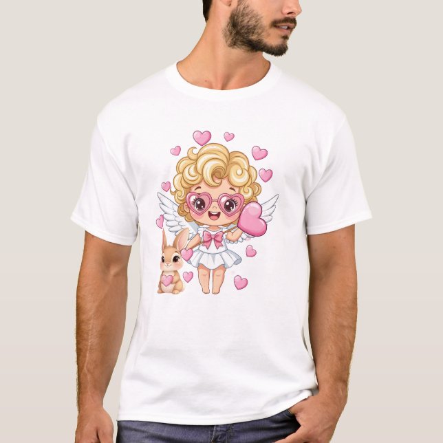 Cupid and Bunny Dance T-Shirt (Front)