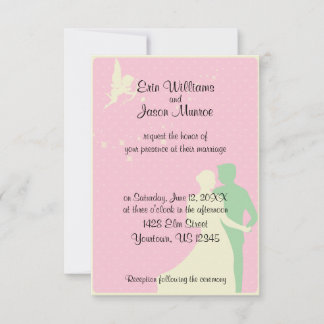 Cupid and Dancing Couple Wedding Invitation