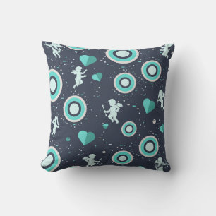 Cupid and hearts digital design cushion