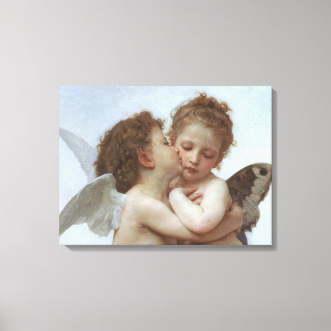 Cupid and Psyche as Children Canvas Print (Front)