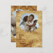 Cupid and Psyche as Children  Parchment Business Card (Front/Back)