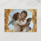 Cupid and Psyche as Children  Parchment Business Card (Back)