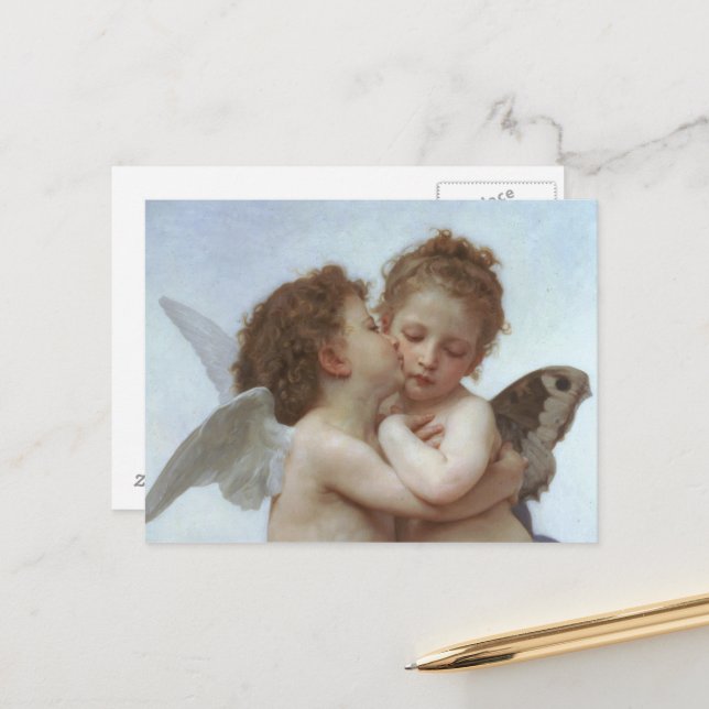Cupid and Psyche as Children Postcard (Front/Back In Situ)