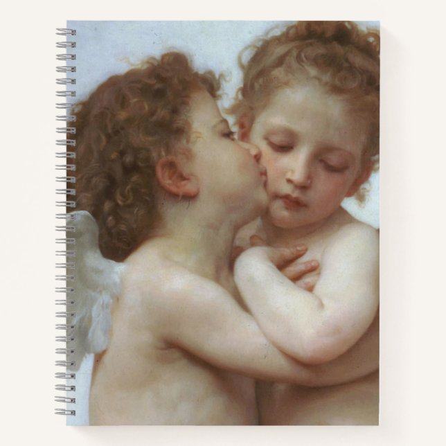 Cupid and Psyche as children - William Bouguereau Notebook (Front)