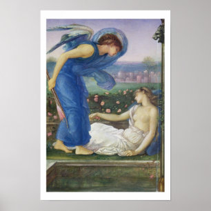 Cupid and Psyche, c.1865 (w/c, bodycolour and past Poster