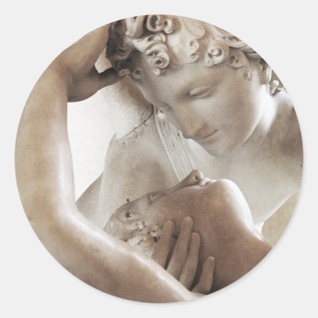 Cupid and Psyche Classic Round Sticker (Front)