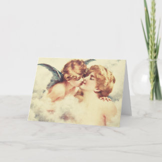 Cupid and Psyche Kiss Card