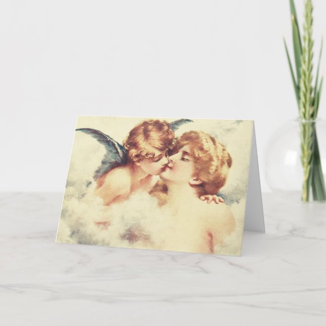 Cupid and Psyche Kiss Card (Front)