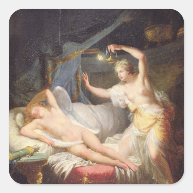 Cupid and Psyche Square Sticker (Front)