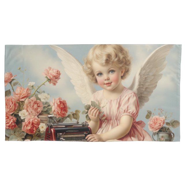 Cupid Angel write a love letter Pillowcase (Front)