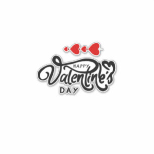 Cupid Arrow Red Hearts Happy Valentine's Day Text