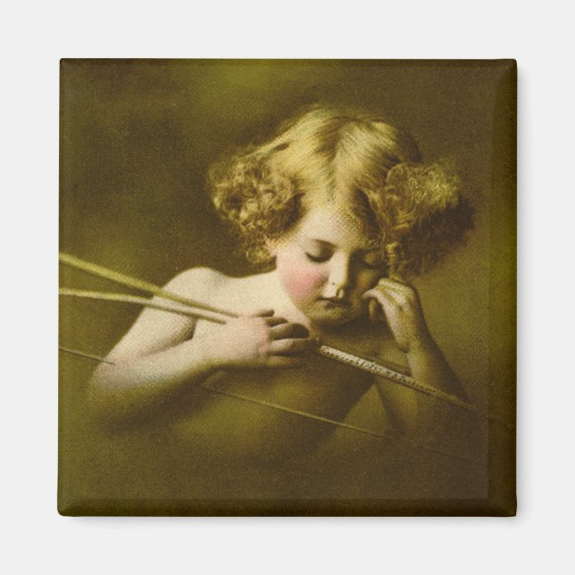 Cupid Asleep Lithograph Magnet (Front)