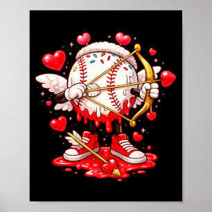 Cupid Baseball Drip Icecream Apparel Youth Boy Val Poster